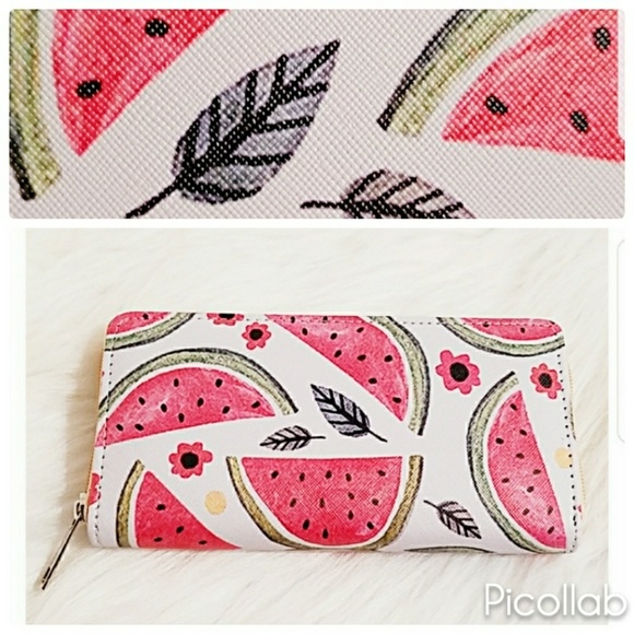 Watermelon Print Zipper Wallet - Picture 2 of 5